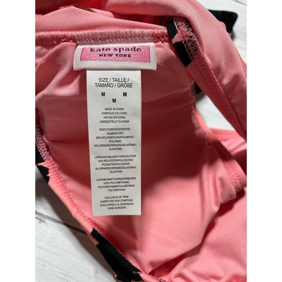 Kate Spade New York Women's Printed Bow-Tie Bikini Top (Shell Pink, - Picture 8 of 8
